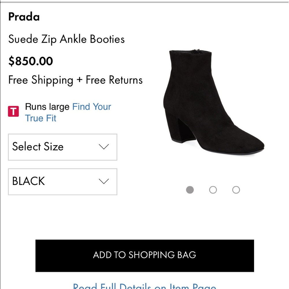 Prada Suede Zip Ankle Booties - Picture 7 of 7